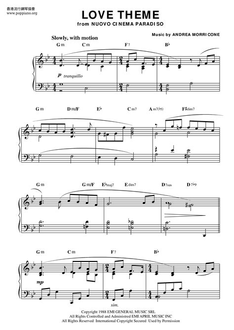 Cinema Paradiso - Love Theme From 'Cinema Paradiso' (for Flute And Piano Accompaniment)